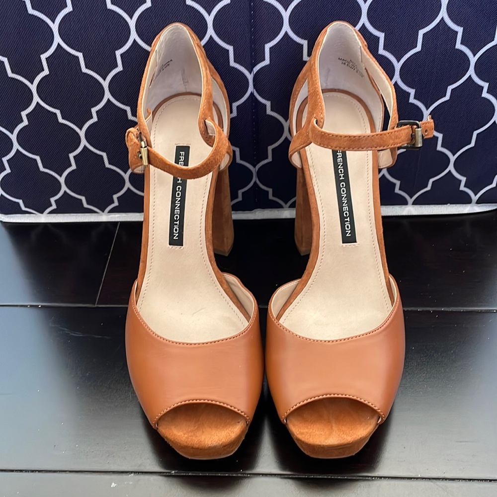 French Connection Brown Platform Heels